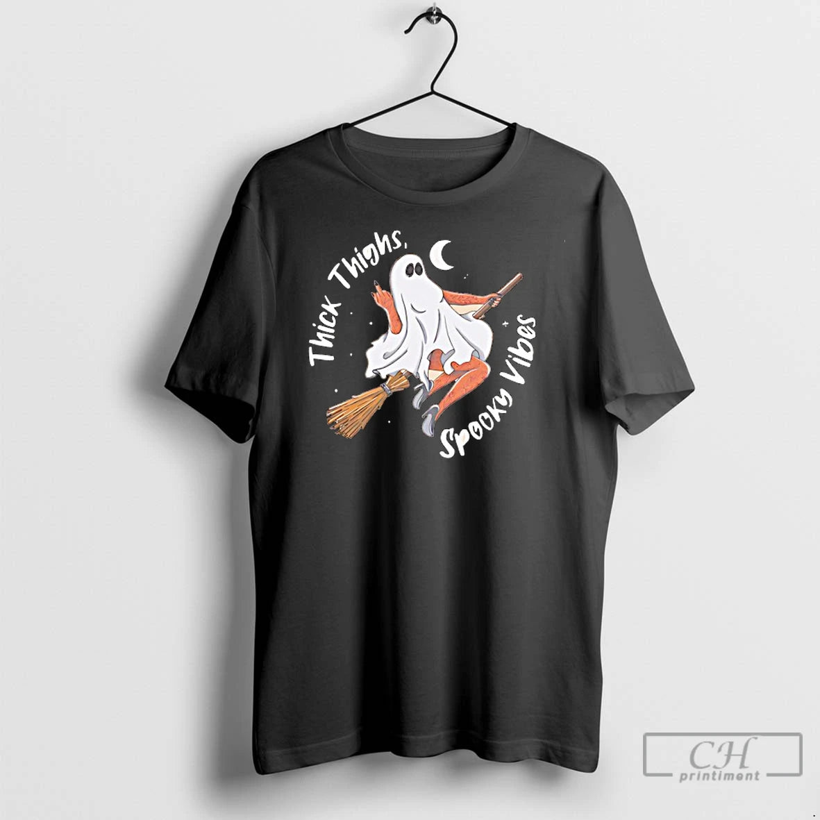 Classic Thick Thighs Spooky Vibes Ghost - clothing by TeeHivey.com