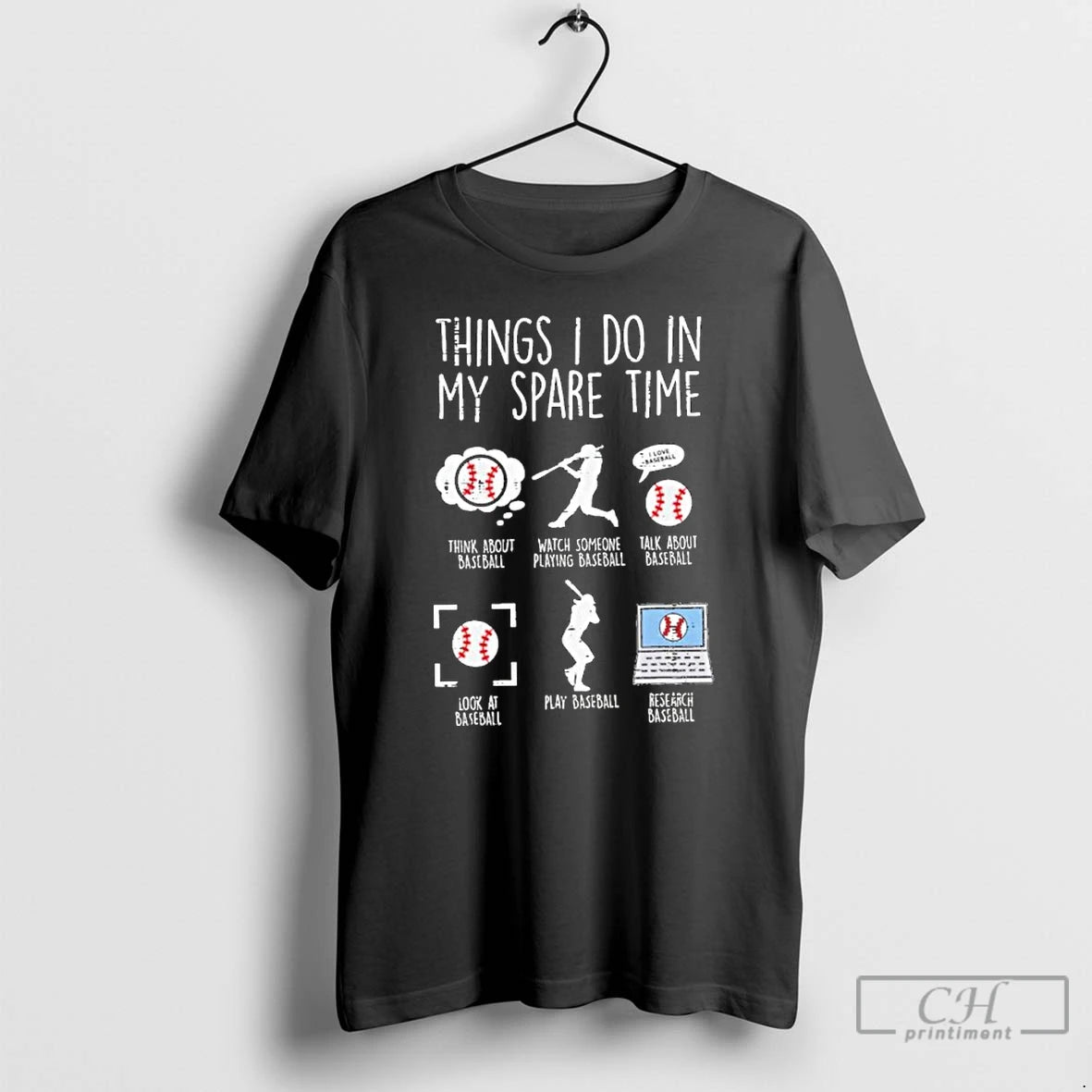 Classic Things I Do In My Spare Time Player Baseball T Shirts - clothing by TeeHivey.com