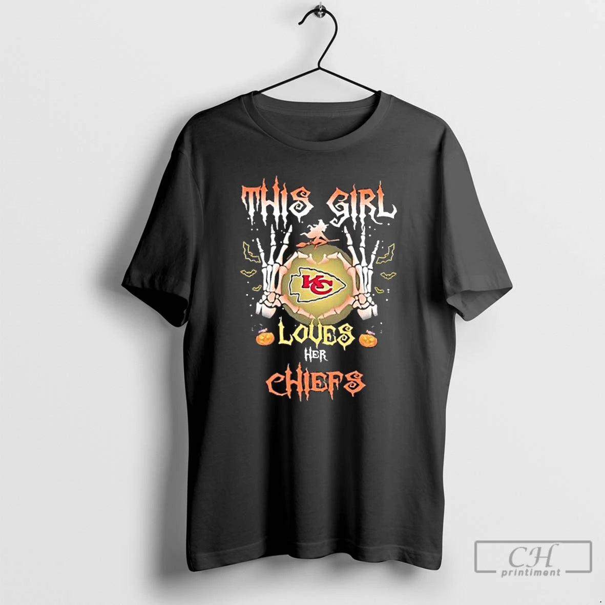 Classic This Girl Loves Her Kansas City Chiefs Football Halloween T Shirts - clothing by TeeHivey.com