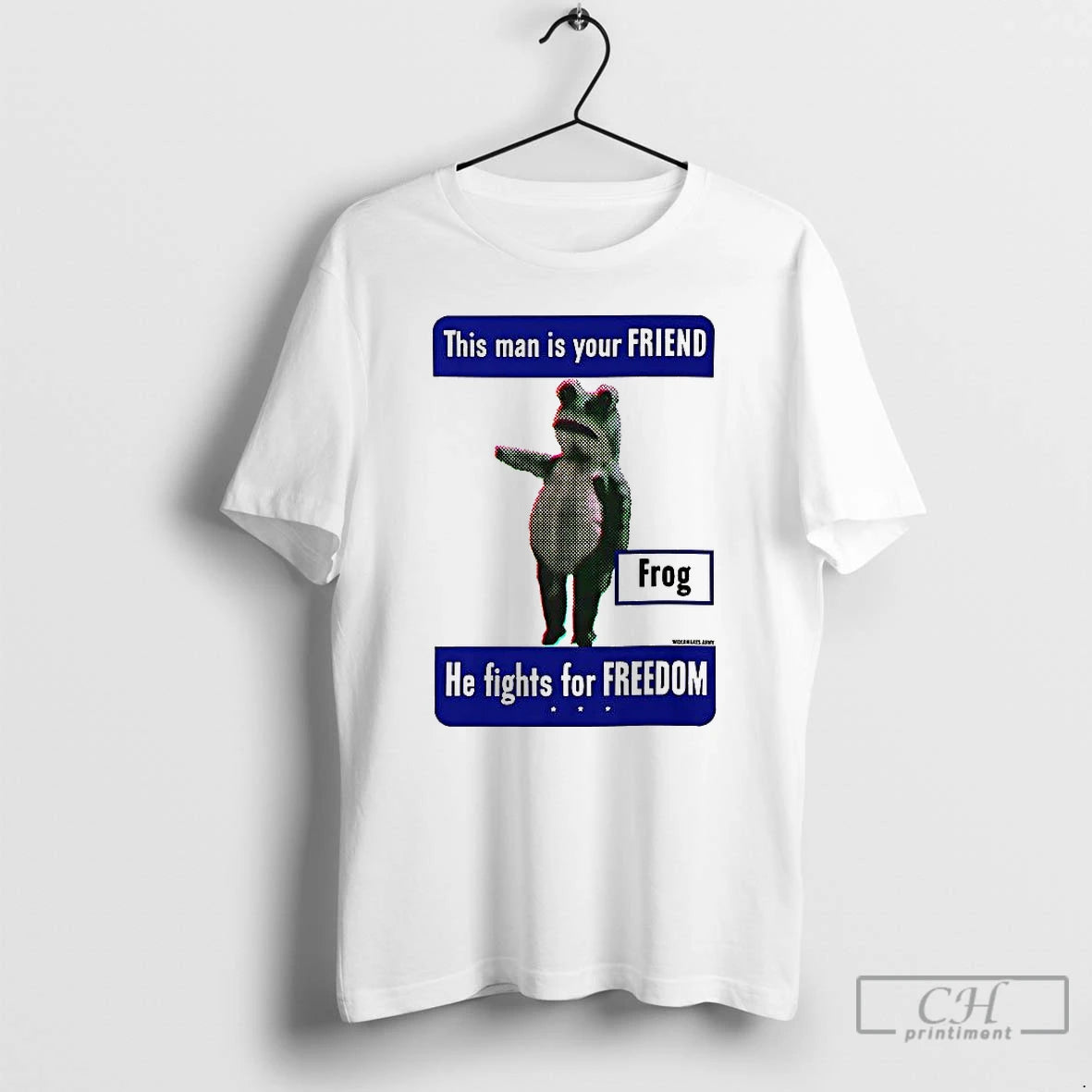 Classic This Man Is Your Friend He Fight For Freedom Frog T Shirts - clothing by TeeHivey.com