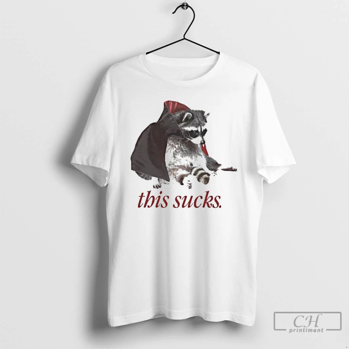 Classic This Sucks Halloween Vampire Raccoon T Shirts - clothing by TeeHivey.com