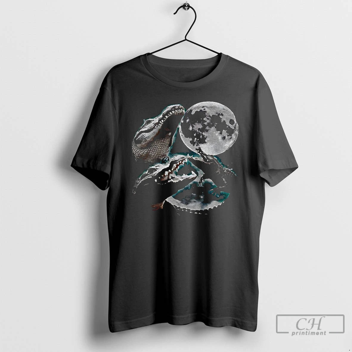 Classic Three Alligator Moon Funny Meme - clothing by TeeHivey.com