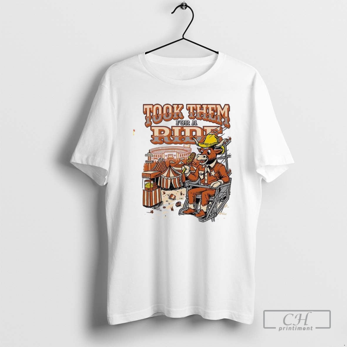 Classic Took Them For A Ride Texas Longhorns T Shirts - clothing by TeeHivey.com