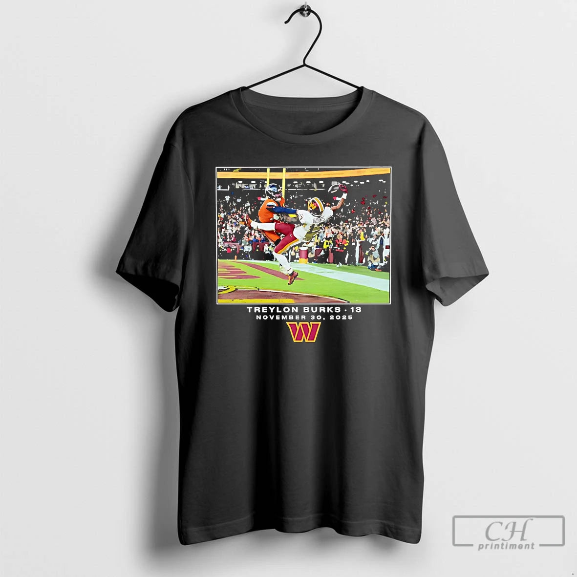Classic Treylon Burks Catching Moment Photo Washington Commanders - clothing by TeeHivey.com
