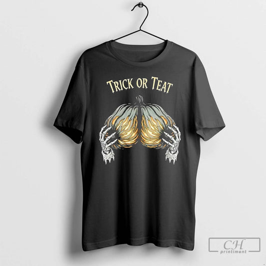 Classic Trick Or Teat Pumpkin Halloween T Shirts - clothing by TeeHivey.com