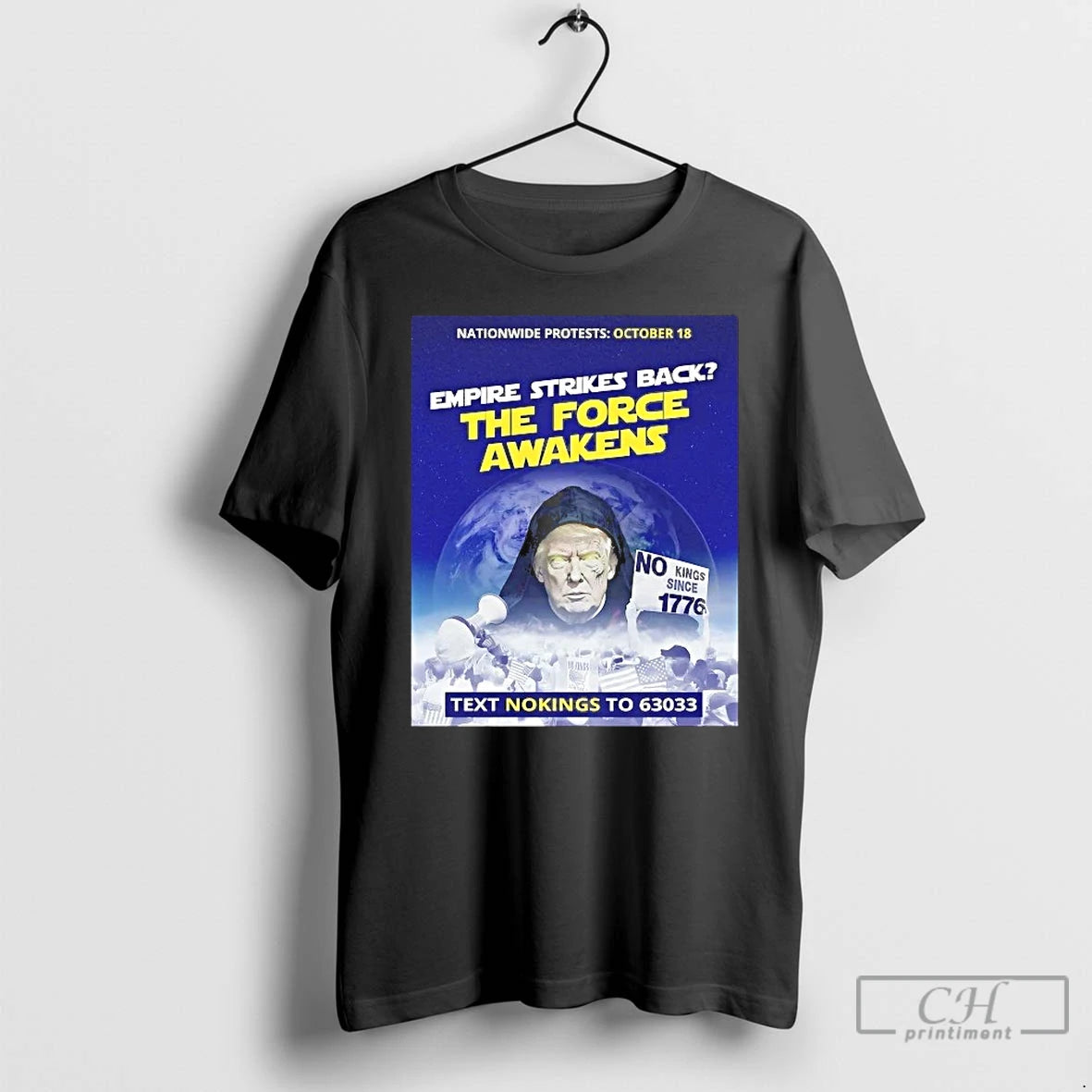 Classic Trump Empire Strikes Back The Force Awakens Text No Kings T Shirts - clothing by TeeHivey.com
