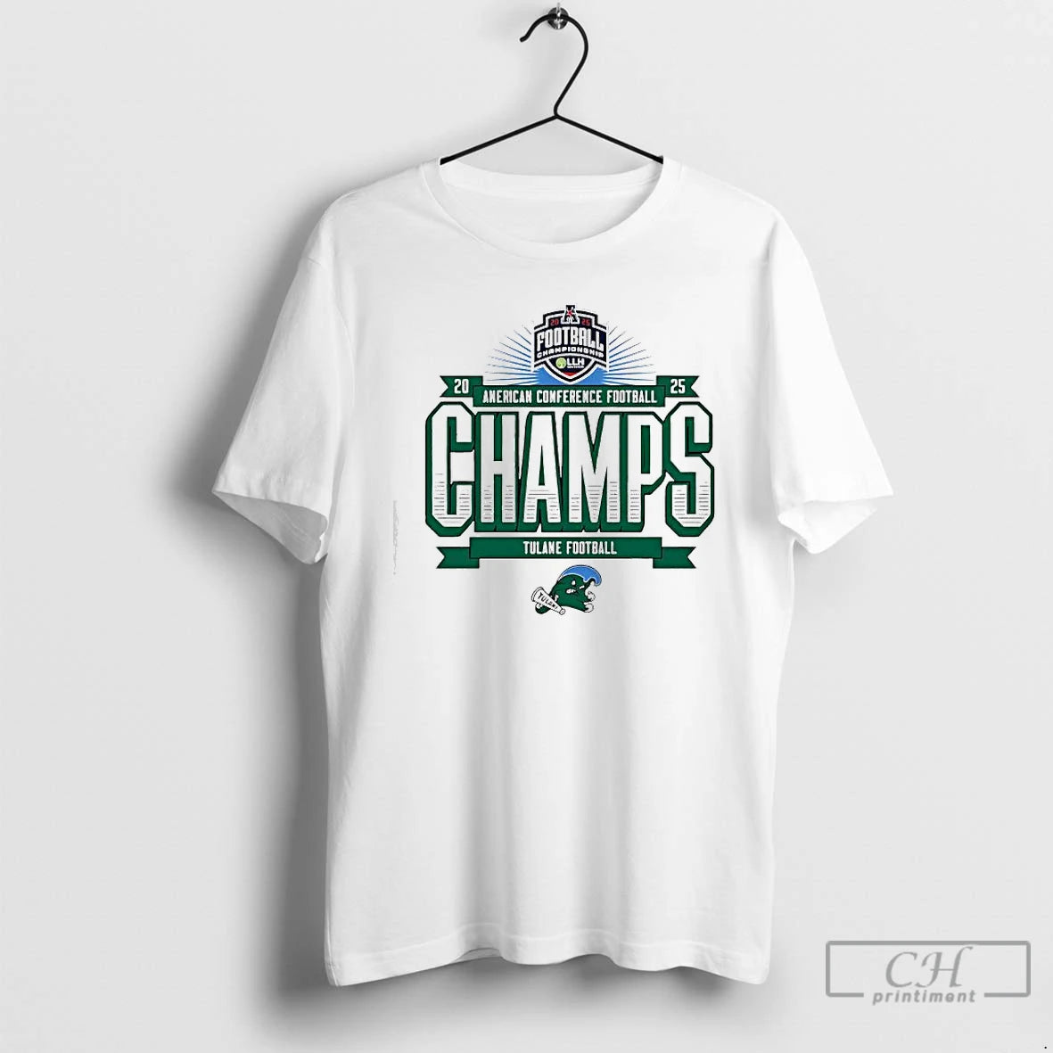 Classic Tulane Football 2025 Amercan Conference Champs Logo - clothing by TeeHivey.com