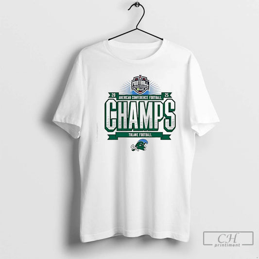 Classic Tulane Football 2025 Amercan Conference Champs Logo - clothing by TeeHivey.com