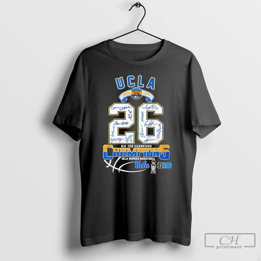 Classic Ucla Womens Basketball 26 Big Ten Champions Signatures