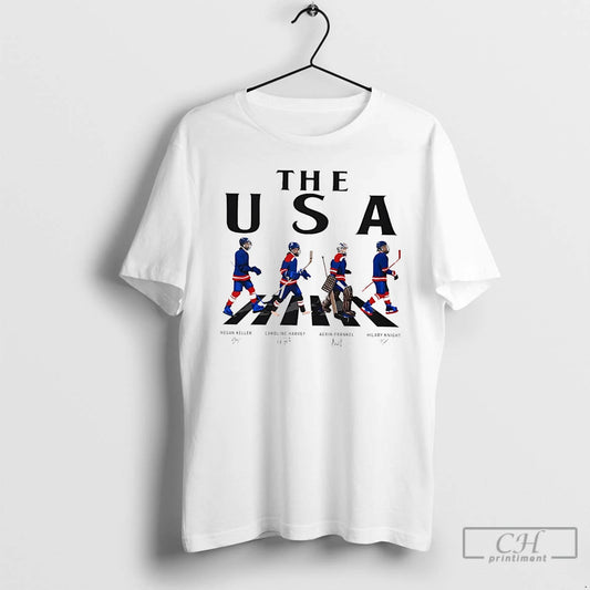 Classic Usa Women Ice Hockey Walking Road Signatures