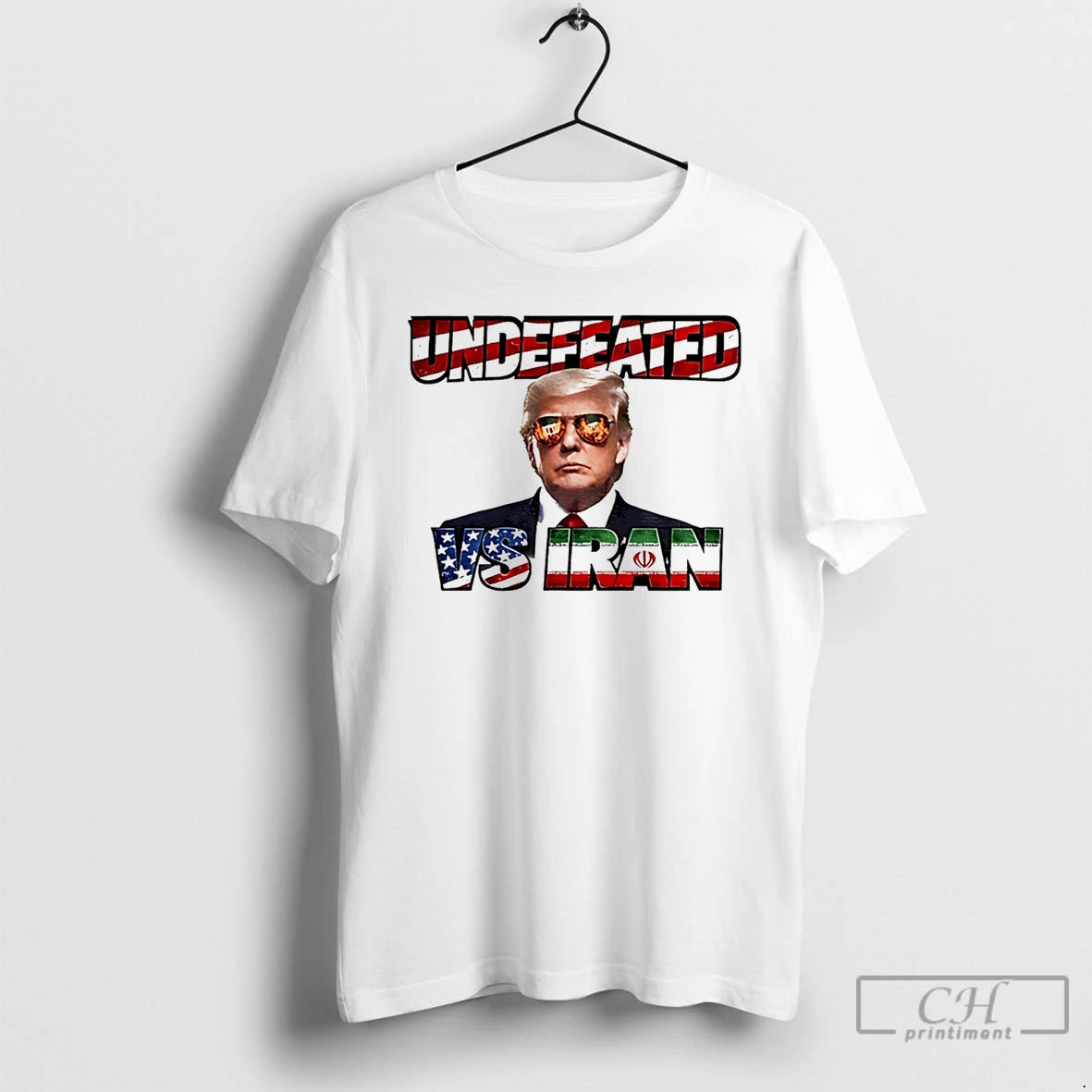 Classic Undefeated Donald Trump Vs Iran Fire Sunglasses