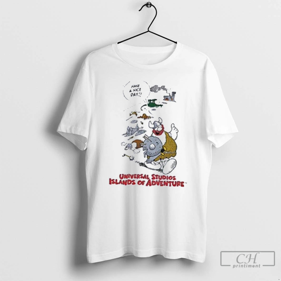 Classic Vintage Universal Studios Islands Of Adventure Viking T Shirts - clothing by TeeHivey.com
