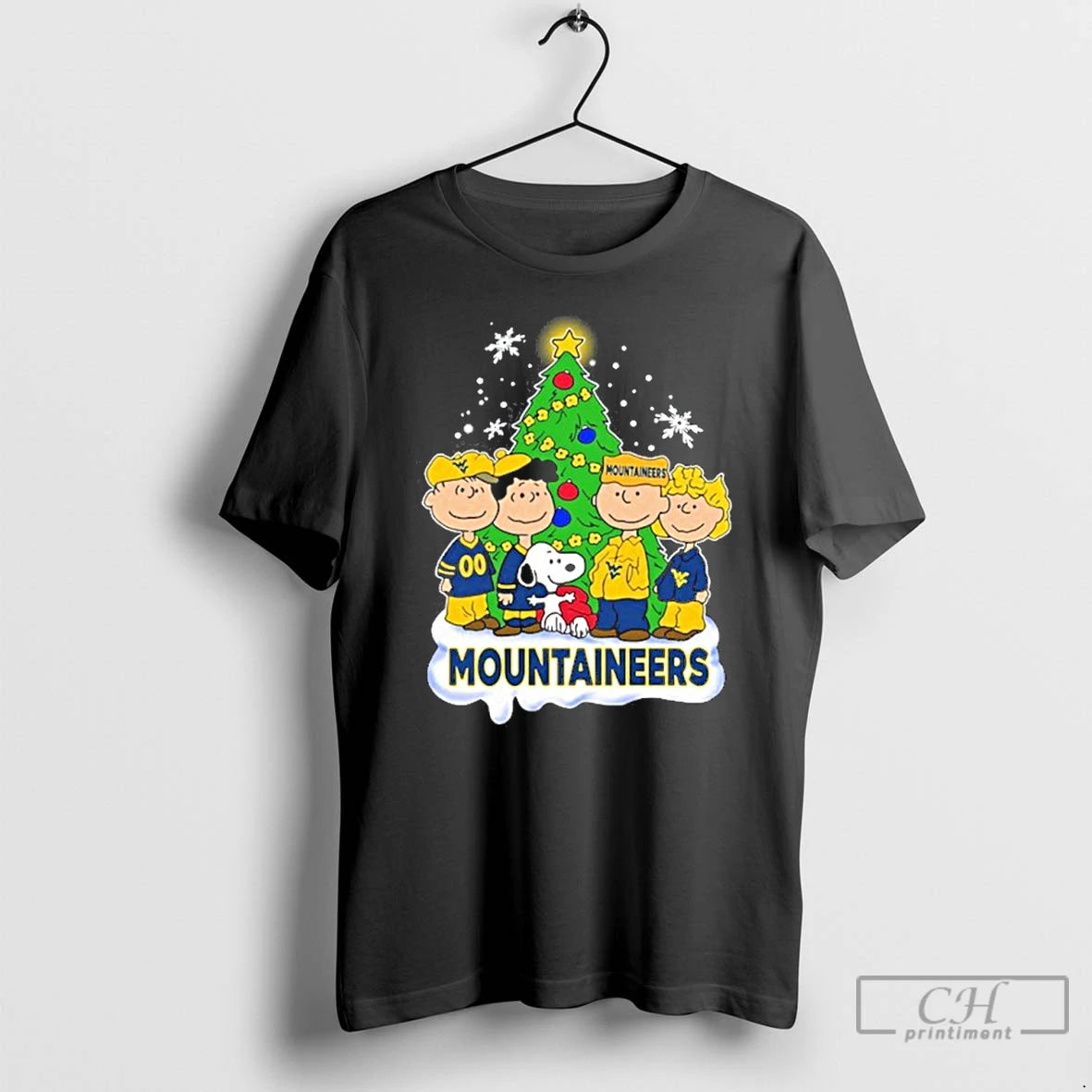 Classic West Virginia Mountaineers X The Peanuts Merry Christmas T Shirts - clothing by TeeHivey.com