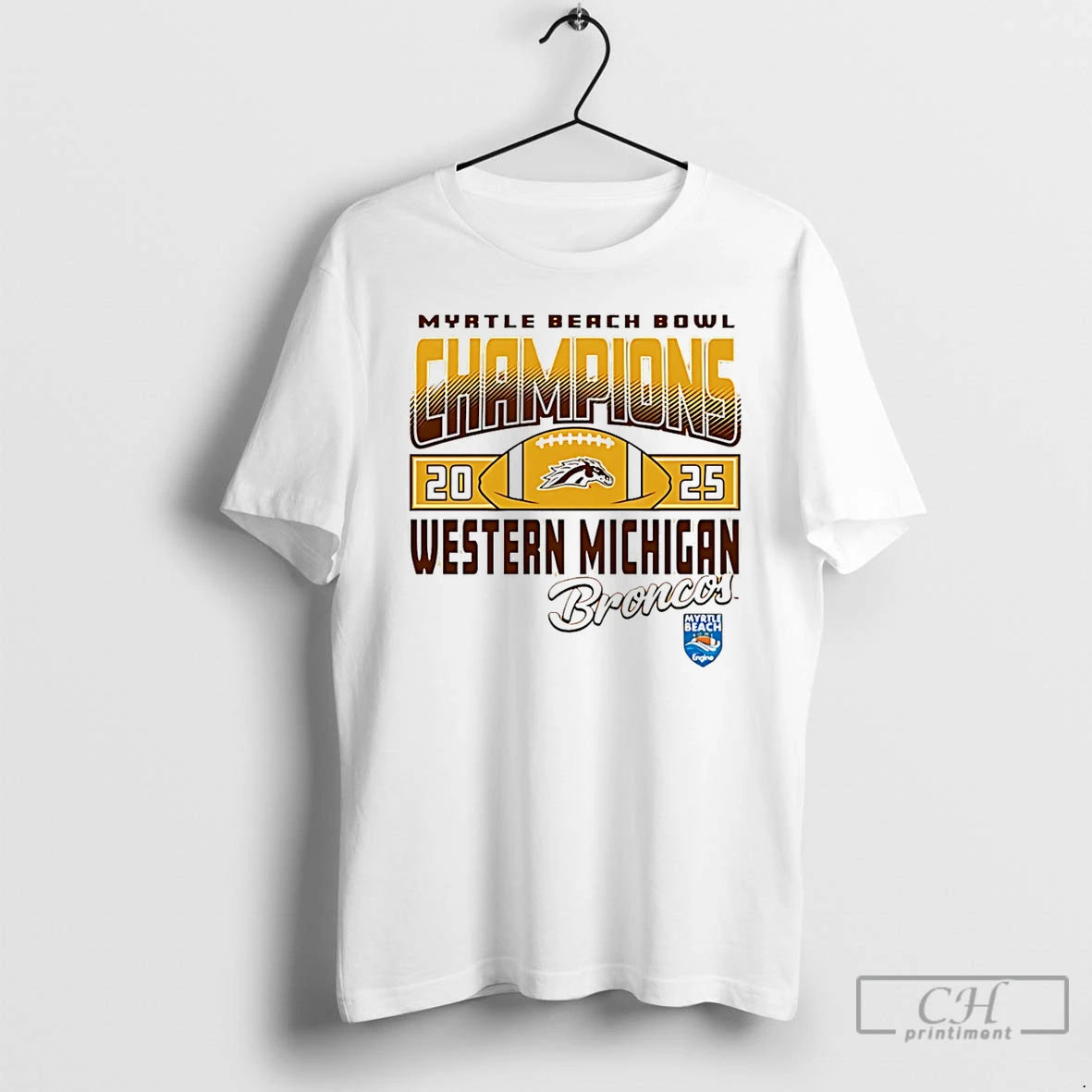 Classic Western Michigan Broncos 2025 Myrtle Beach Bowl Champions Logo - clothing by TeeHivey.com