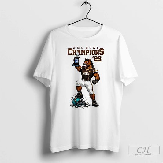 Classic Western Michigan Broncos Myrtle Beach Bowl Champions 2025 Mascot - clothing by TeeHivey.com