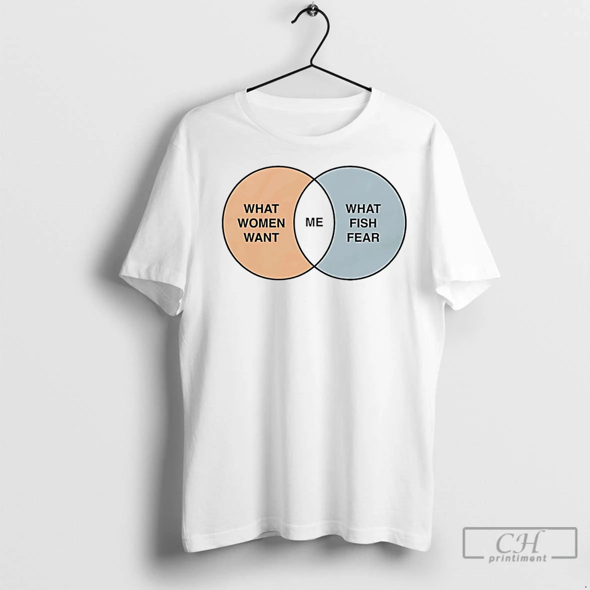 Classic Women Want Me Fish Fear Me Venn Diagram - clothing by TeeHivey.com