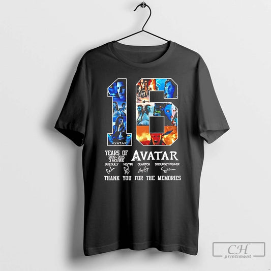 Classic Year Of Avatar 2009 2025 3 Movies Thank You For The Memories T Shirts - clothing by TeeHivey.com