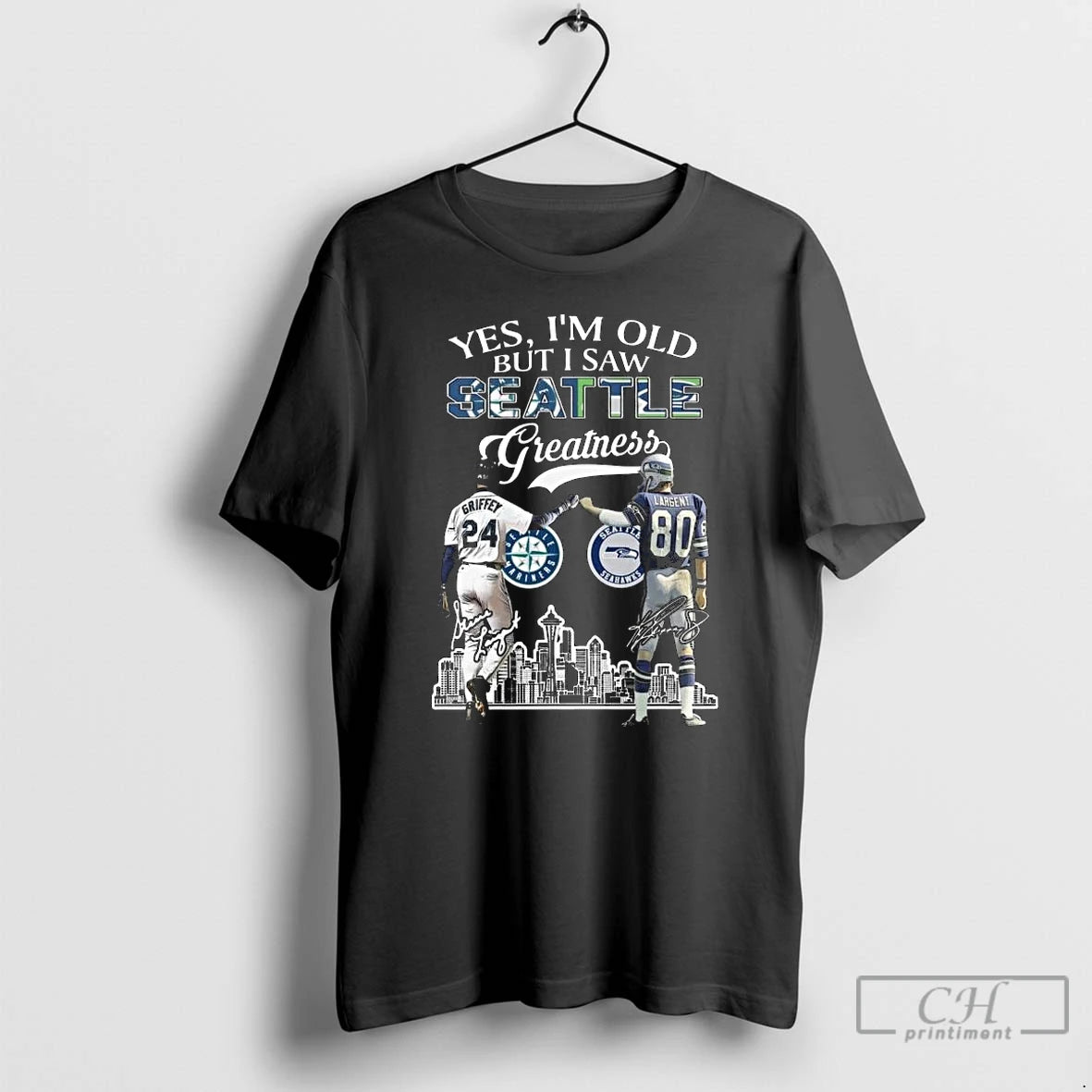 Classic Yes Im Old But I Saw Seattle Greatness Griffey And Largent Signatures 2025 Long - clothing by TeeHivey.com