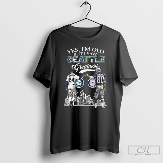 Classic Yes Im Old But I Saw Seattle Greatness Griffey And Largent Signatures 2025 Long - clothing by TeeHivey.com