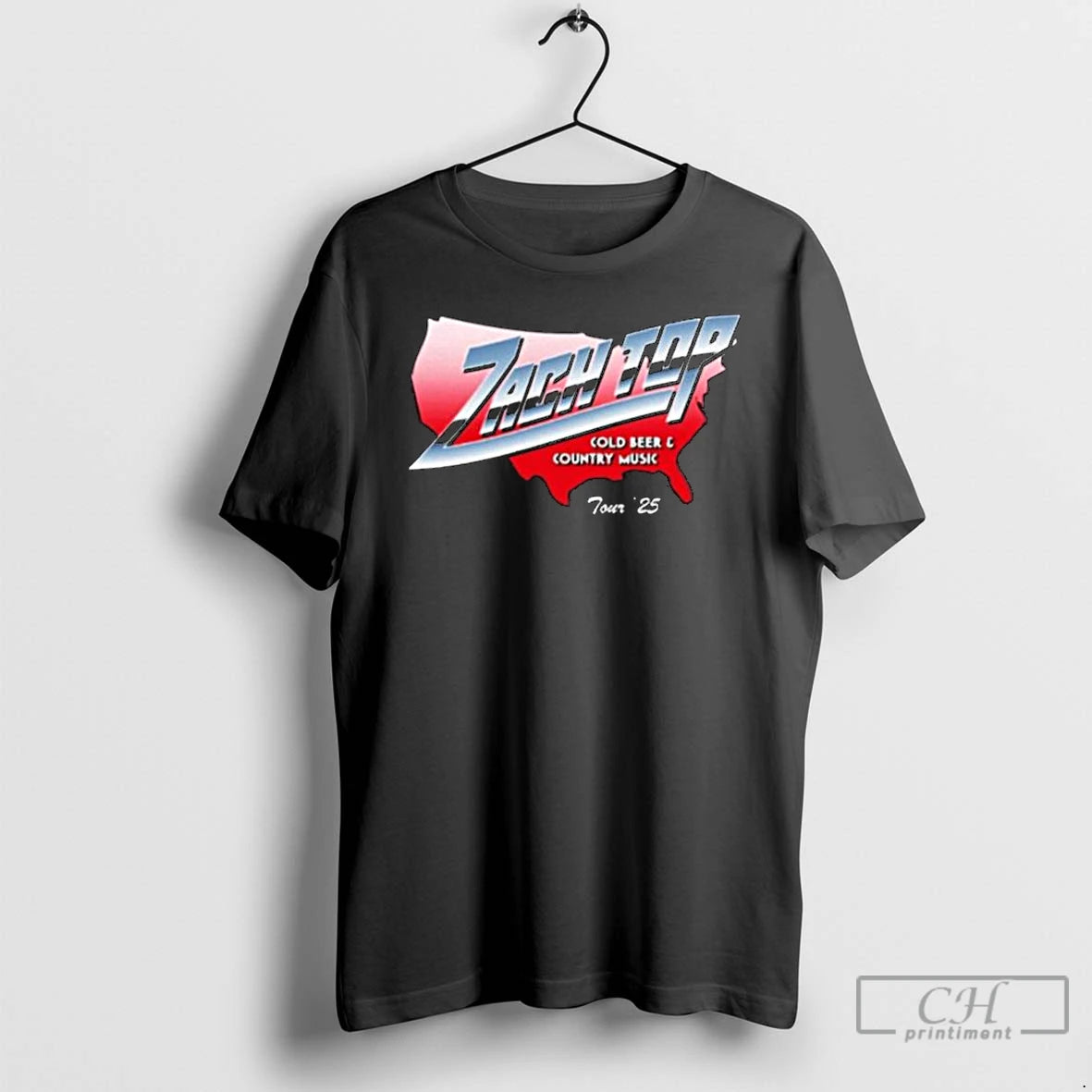 Classic Zach Top Usa Tour 2025 Long Sleve T Shirts - clothing by TeeHivey.com