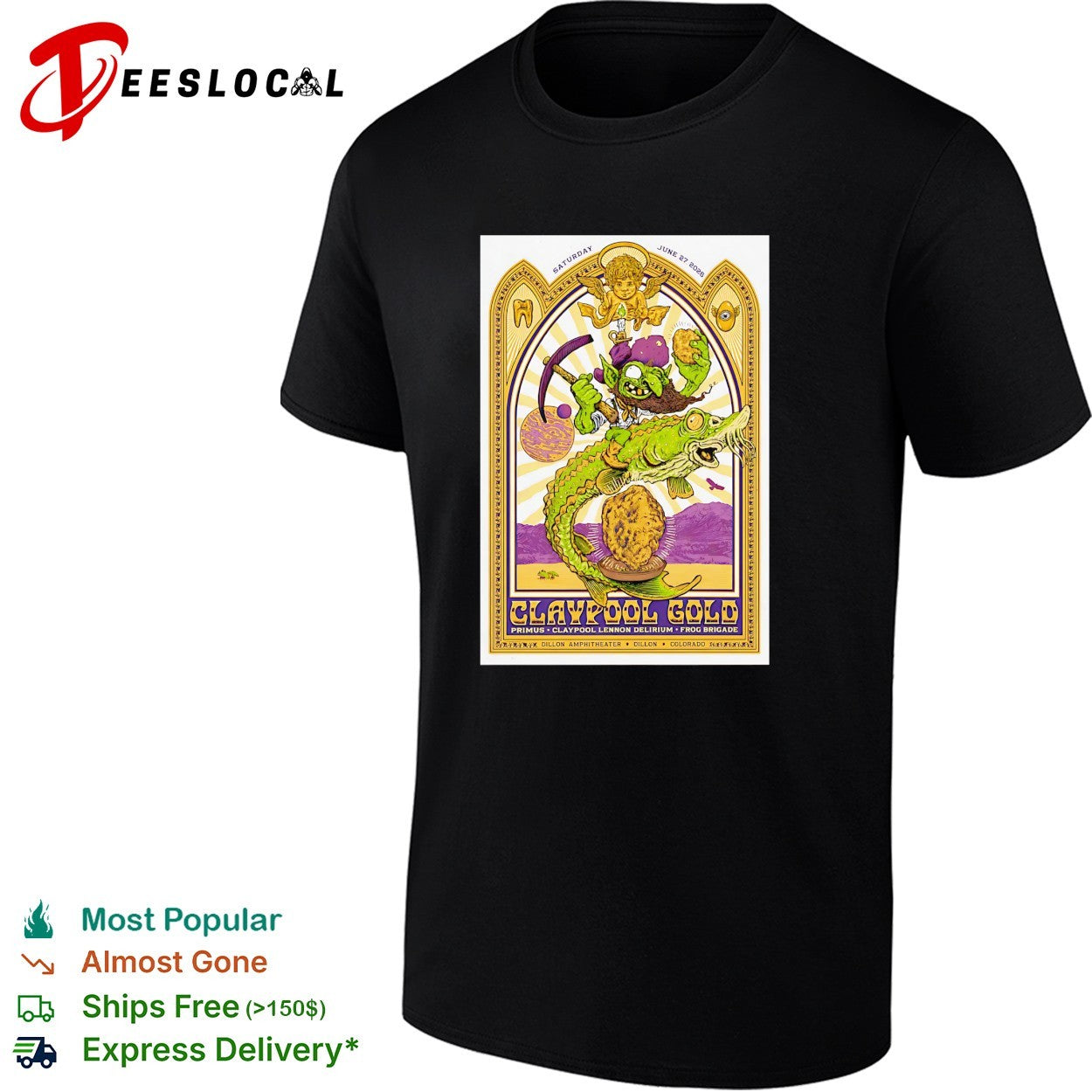 Claypool Gold Primus Dillon Colorado 2026 poster shirt