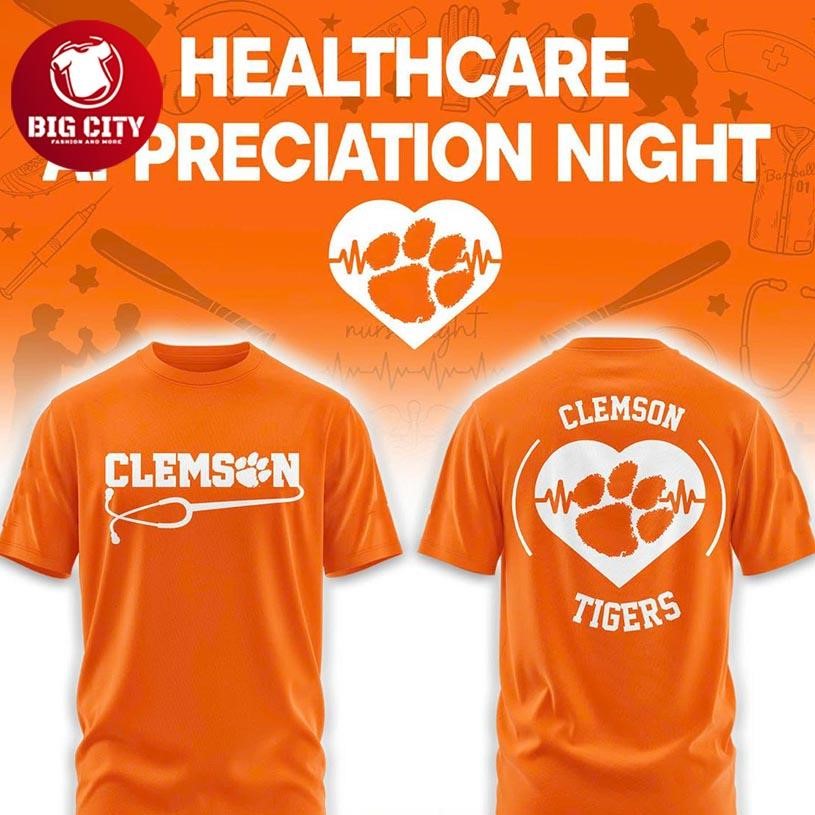 Clemson Tigers 2026 Healthcare Appreciation Night NCAA Two Sided Shirt