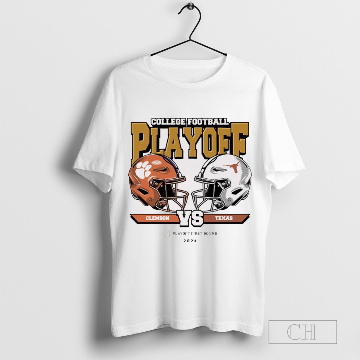 Clemson Tigers Vs Texas Longhorns Helmet College Football Playoff 2025 First Round Head To Head - clothing by TeeHivey.com