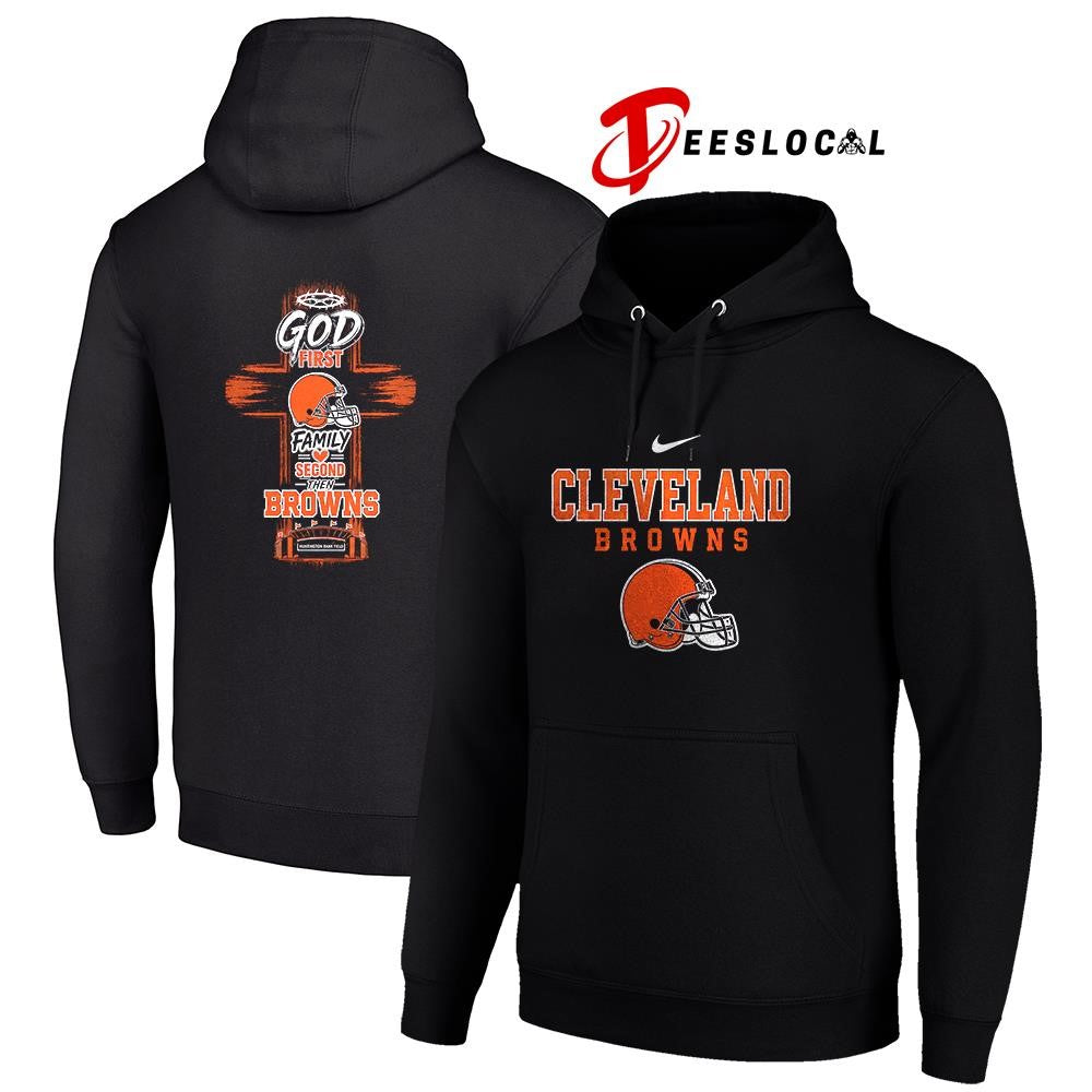 Cleveland Browns God first family second cross shirt