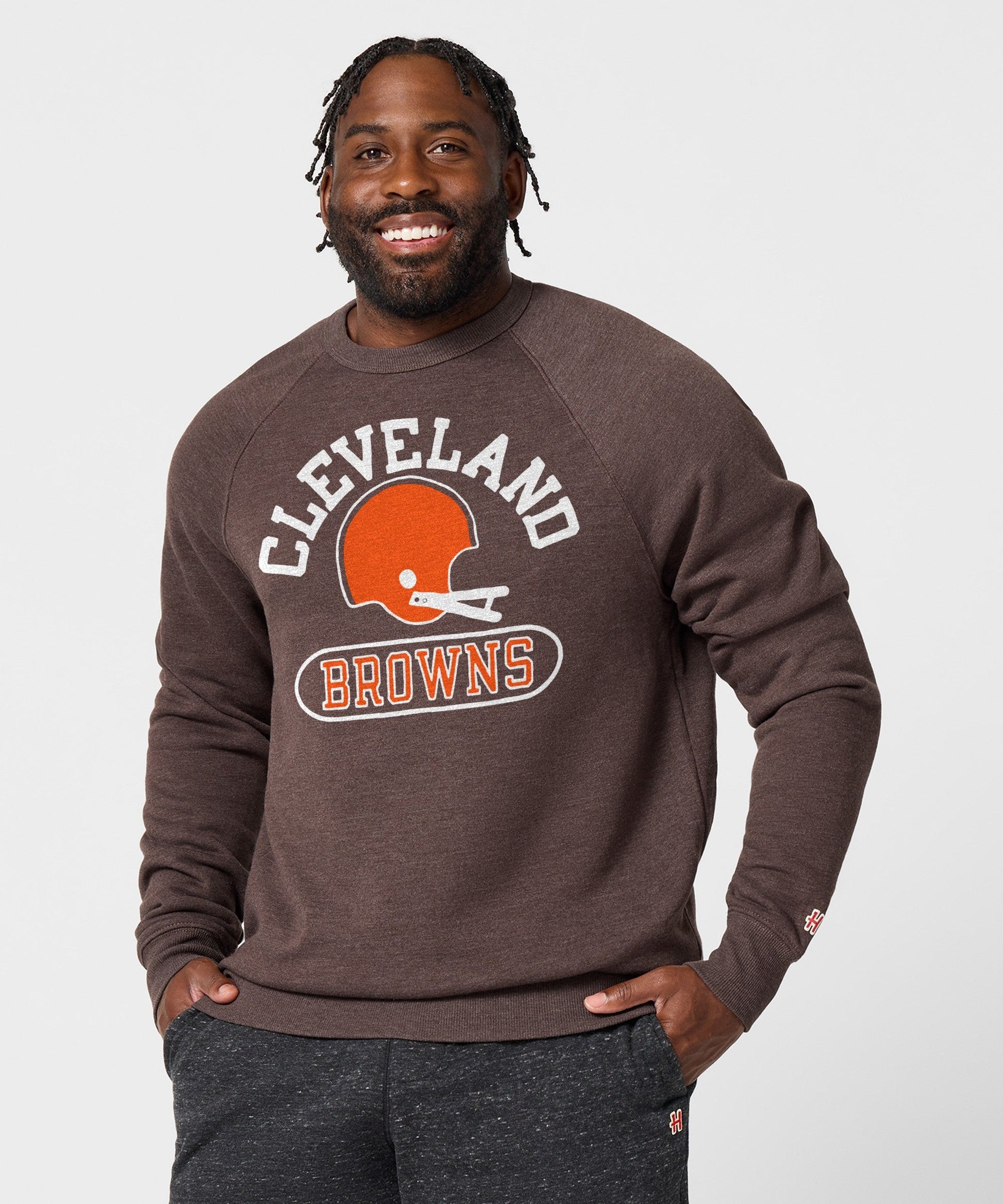 Cleveland Browns Throwback Helmet Crewneck
