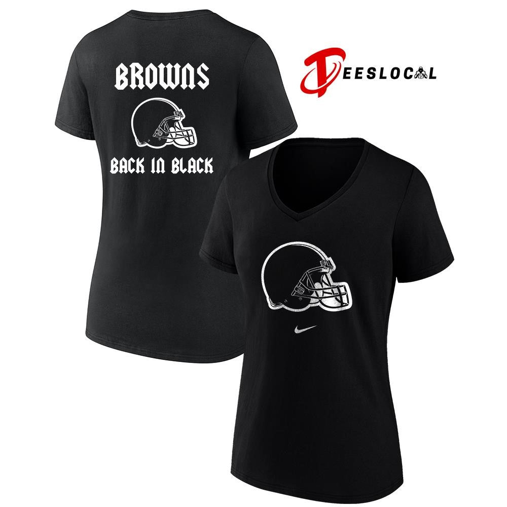 Cleveland Browns back in black logo shirt