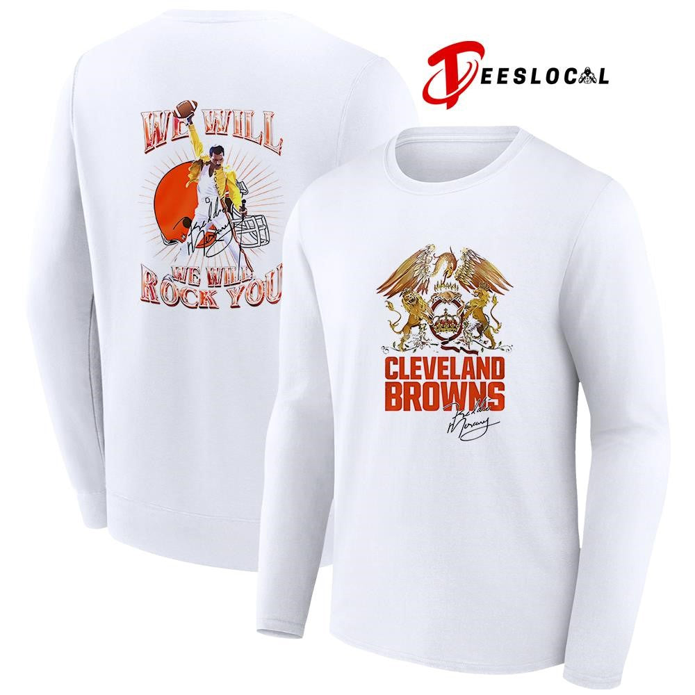 Cleveland Browns x Queens we will we will rock you graphic shirt