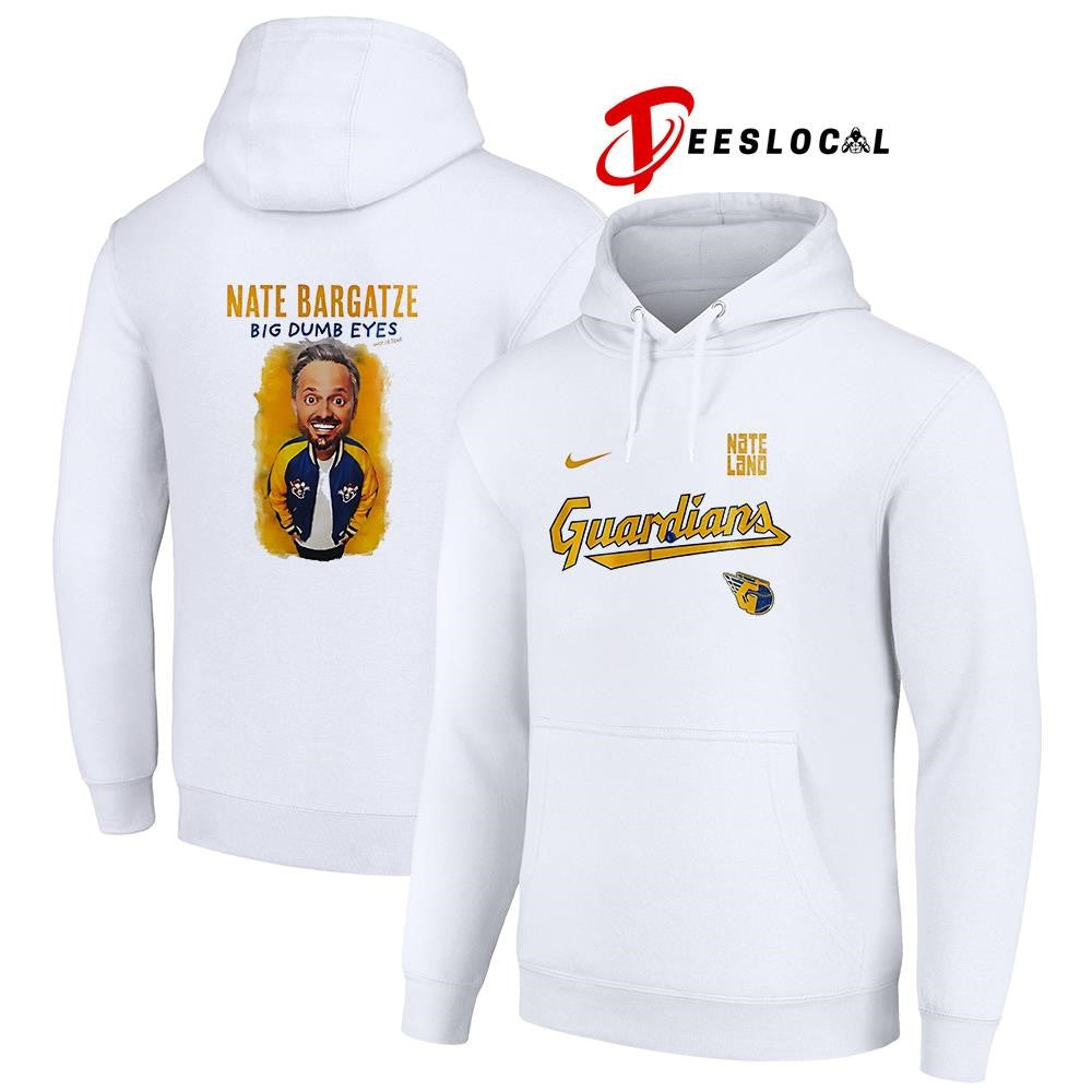 Cleveland Guardians x Nate Bargatze Big Dumb Eyes world tour caricature graphic shirt