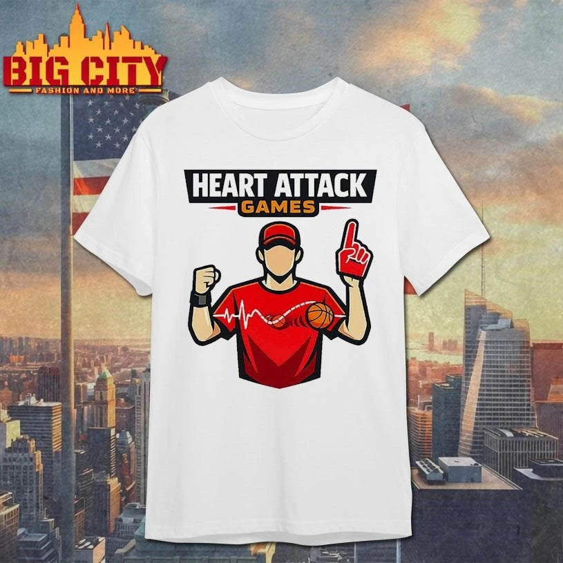 Close Basketball Games Are Bad For My Heart Basketball Graphic Shirt
