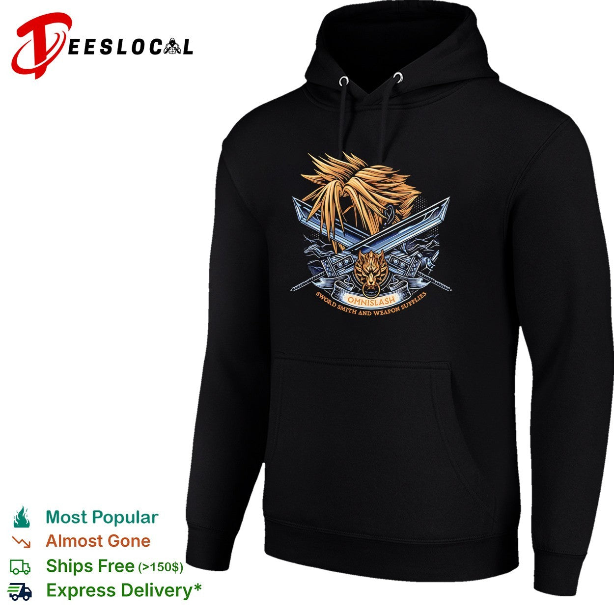 Cloud Strife Final Fantasy VII Omnislash Sword Smith and Weapon Supplies shirt