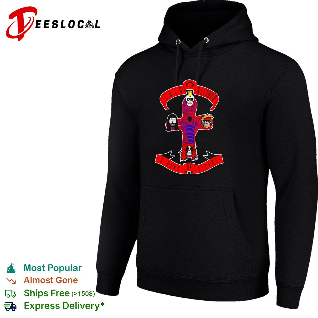 Cold Slither A Band of Vipers Guns N Roses GNR Cobra Commander GI Joe Parody shirt