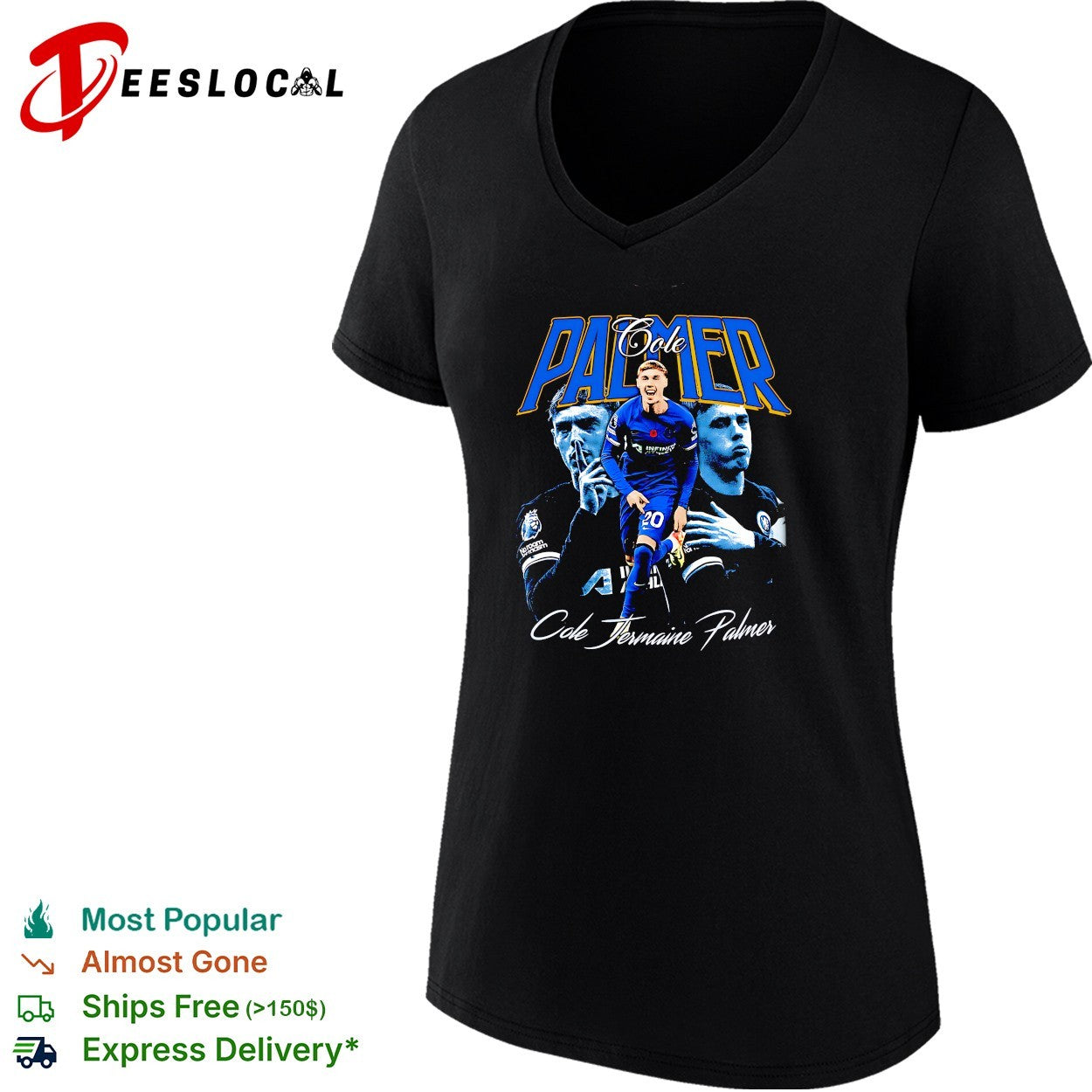 Cole Jermaine Palmer Chelsea portrait shirt