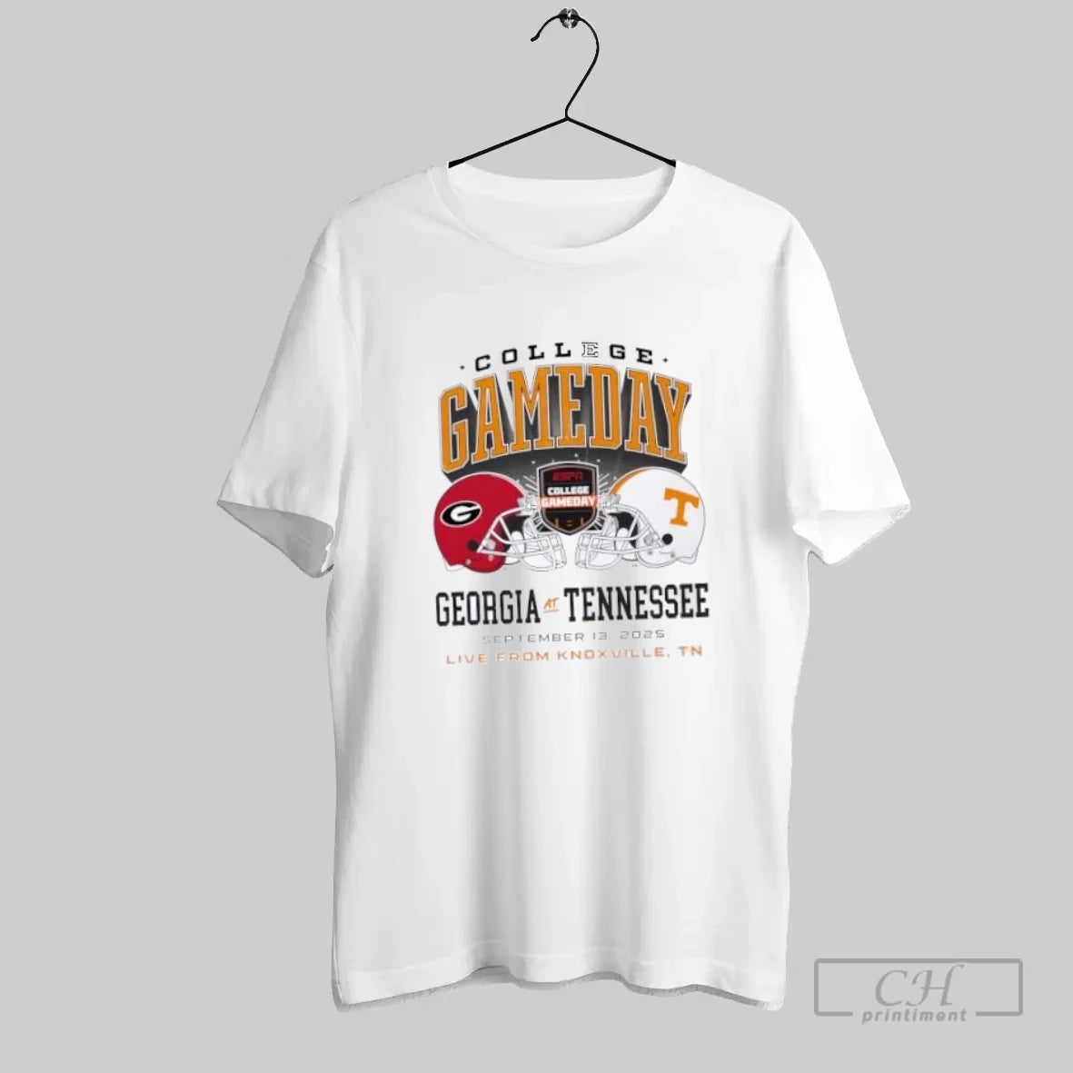 College Gameday Georgia Vs Tennessee Helmets Live From Knoxville Tn - clothing by TeeHivey.com