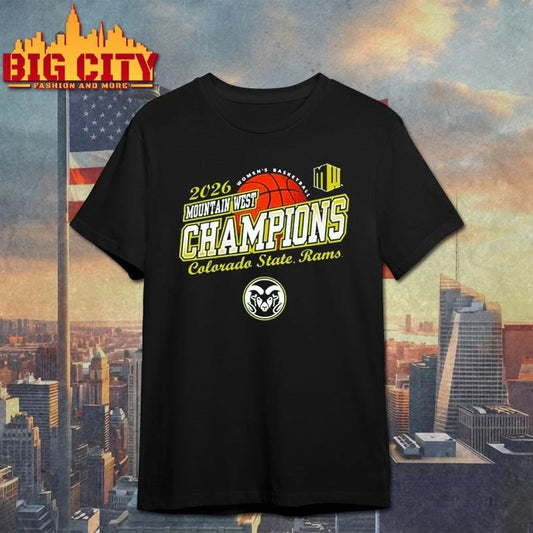 Colorado State Rams Women’s Basketball Champions 2026 Mountain West Tournament Shirt
