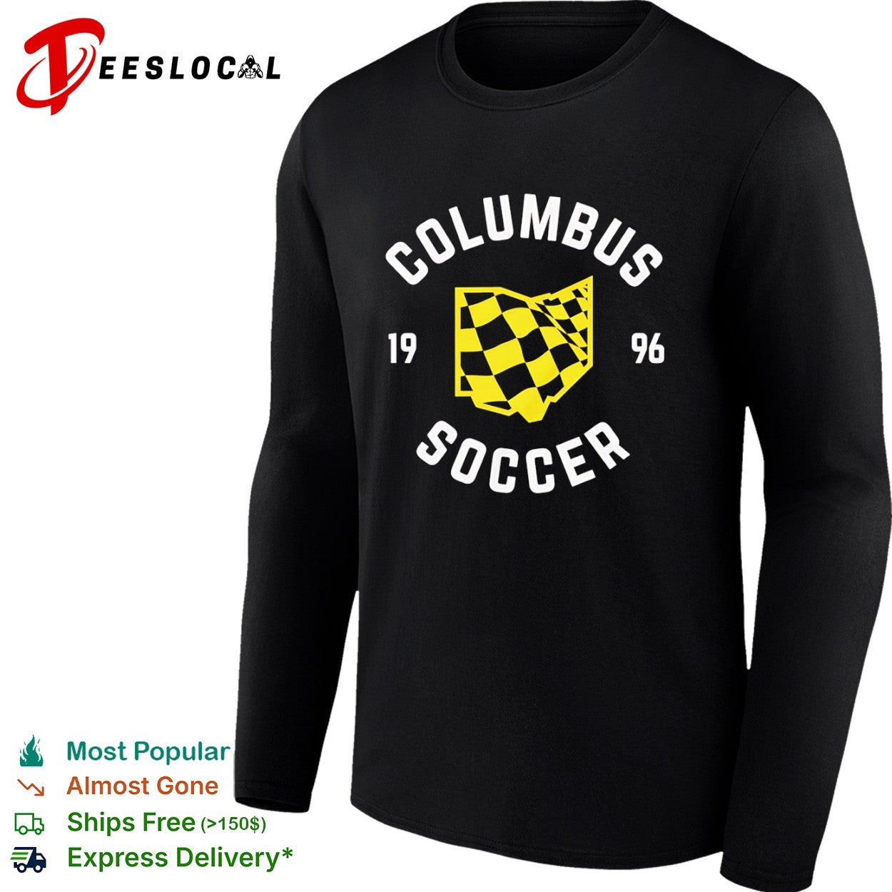 Columbus Crew checkered flag 1996 soccer shirt