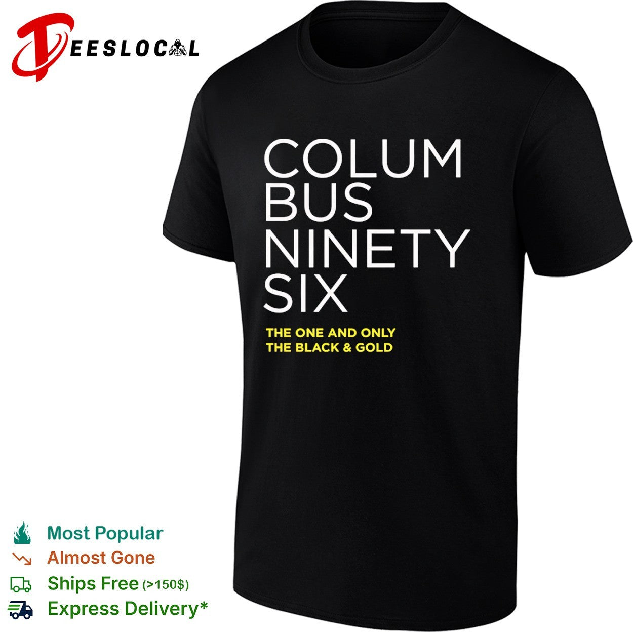 Columbus Crew ninety six the one and only the black and gold shirt