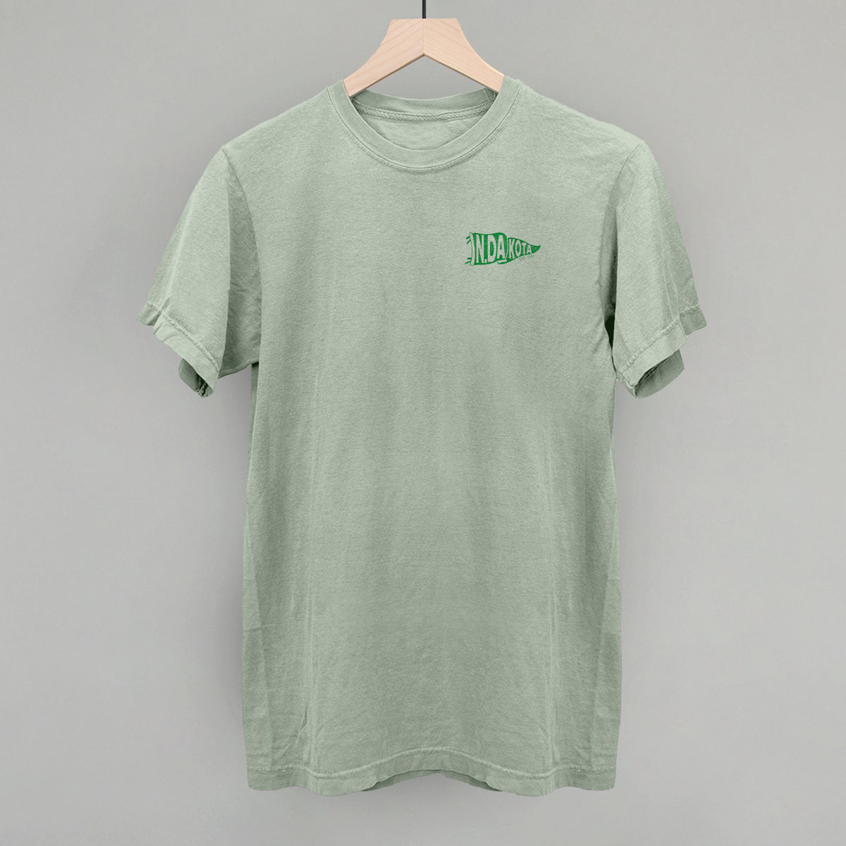 North Dakota Pennant Flag (Left Chest) - clothing by TeeHivey.com (Image 1)