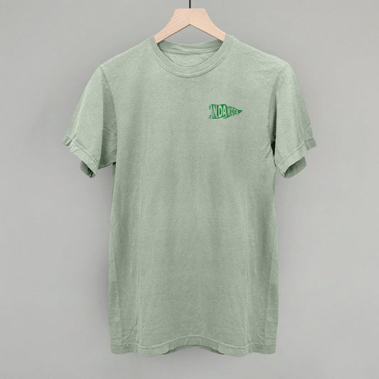 North Dakota Pennant Flag (Left Chest) - clothing by TeeHivey.com (Image 1)
