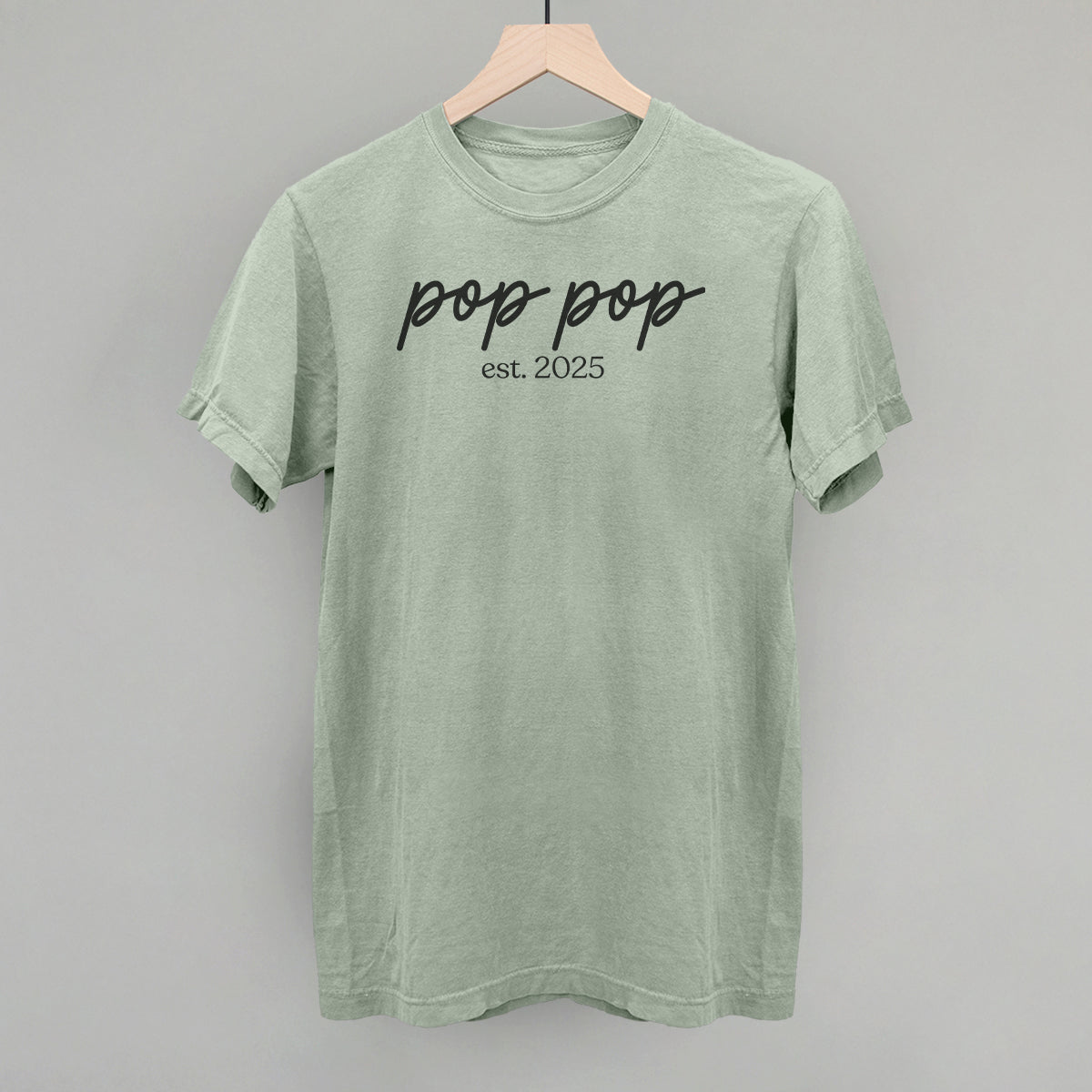 Pop Pop Est. 2025 Script - clothing by TeeHivey.com (Image 1)
