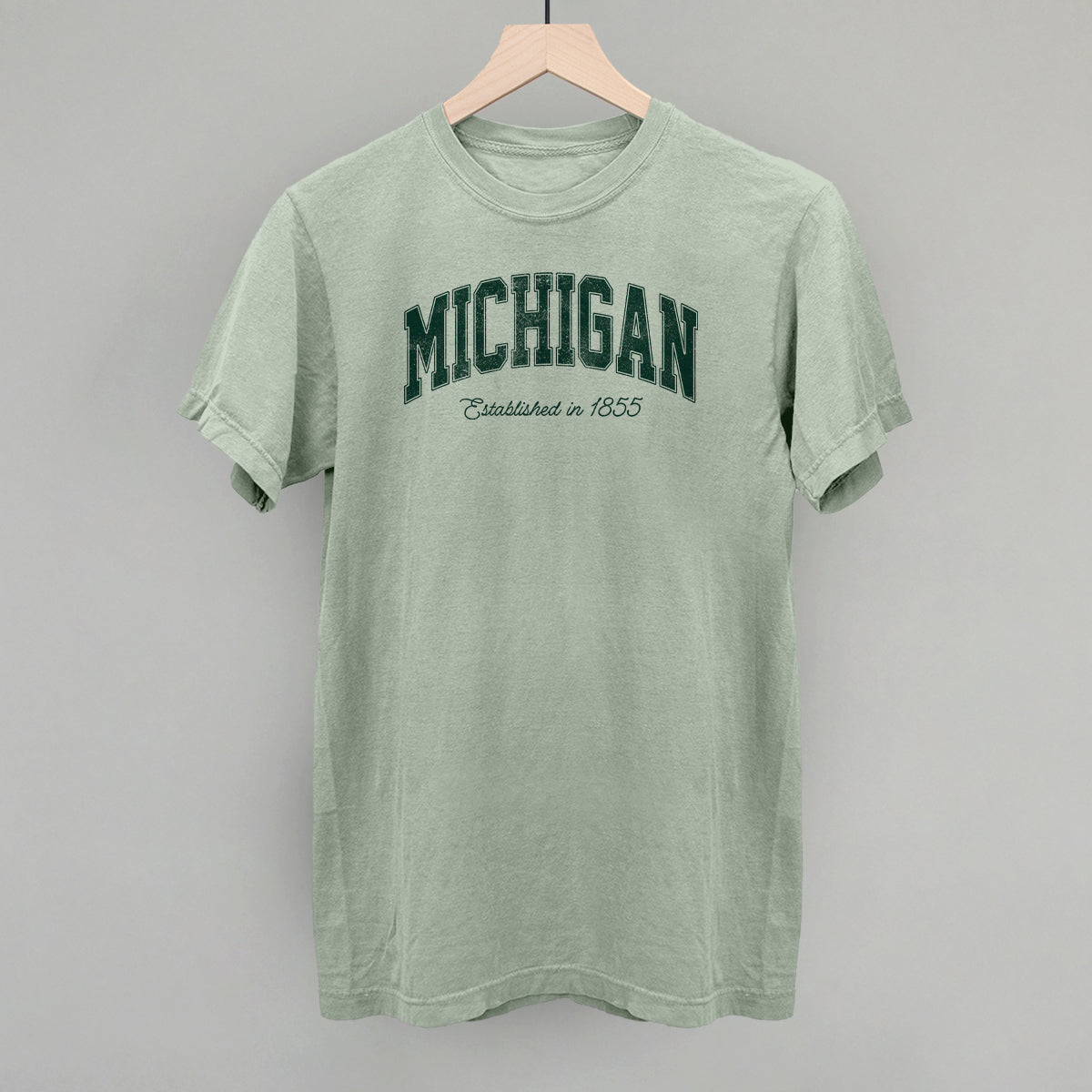 Michigan Varsity Arch (Green) - clothing by TeeHivey.com (Image 4)