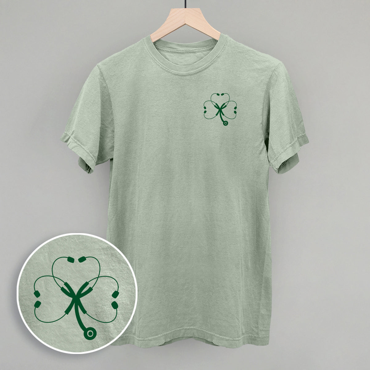 Stethoscope Clover (Left Chest) - clothing by TeeHivey.com (Image 3)