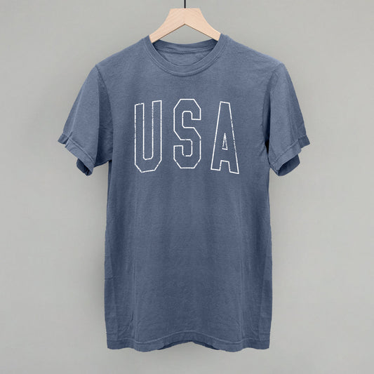 USA Collegiate Distressed - clothing by TeeHivey.com (Image 1)