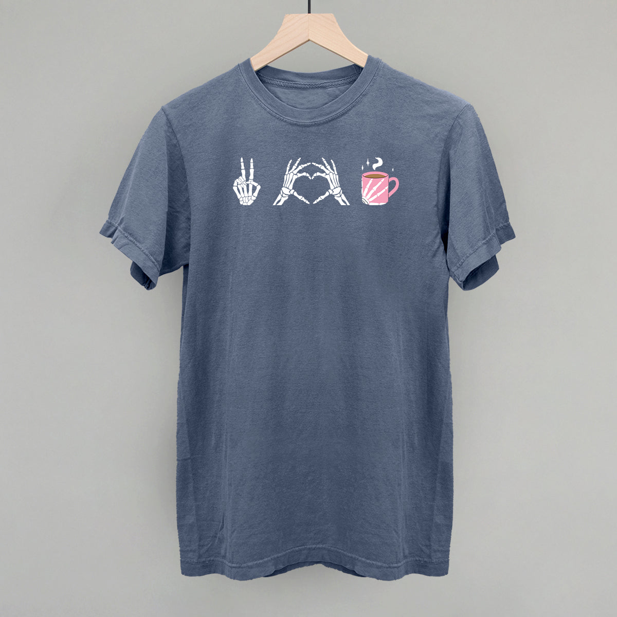 Peace Love Coffee Skeleton - clothing by TeeHivey.com (Image 5)