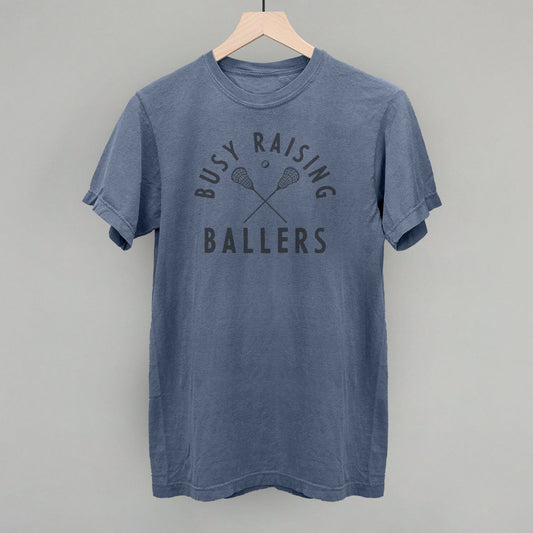 Busy Raising Ballers Lacrosse - clothing by TeeHivey.com (Image 1)