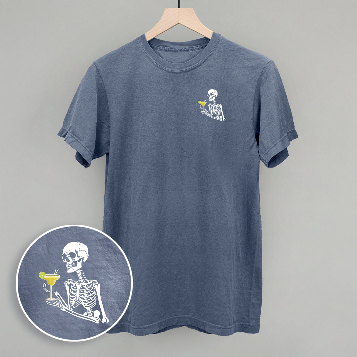 Skeleton + Marg (Left Chest) - clothing by TeeHivey.com (Image 1)
