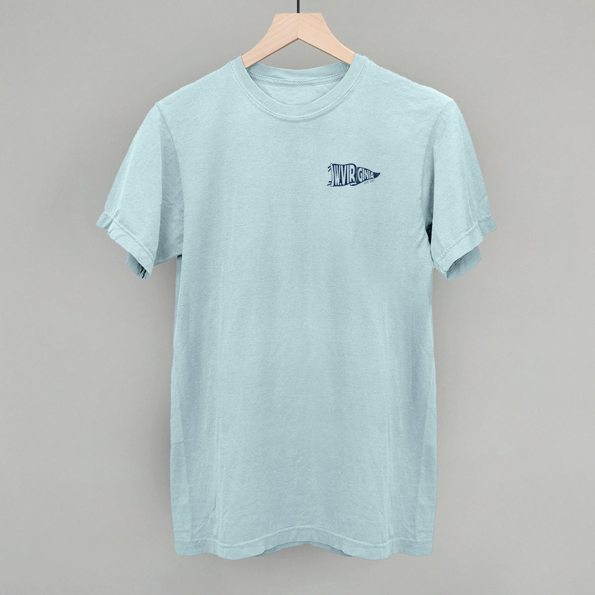 West Virginia Pennant Flag (Left Chest) - clothing by TeeHivey.com (Image 3)